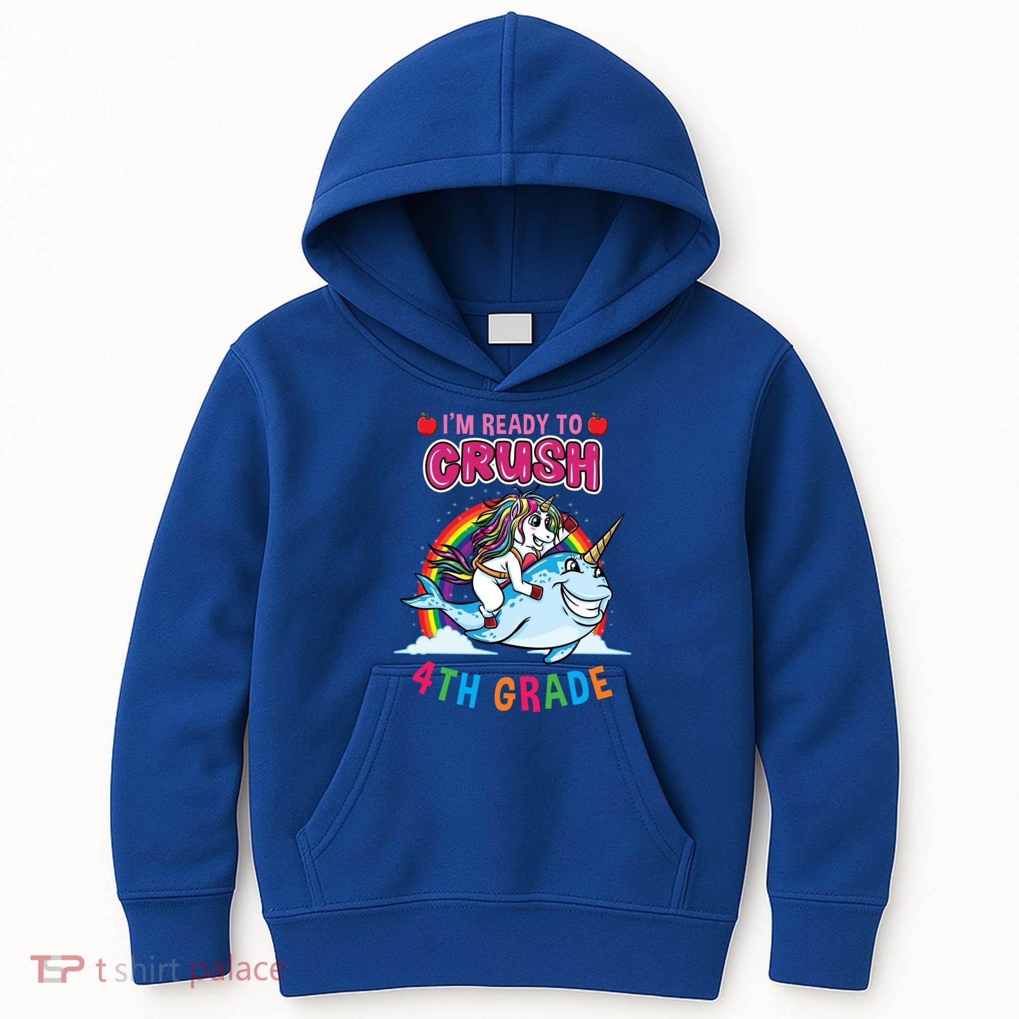 Im Ready To Crush 4Th Grade Unicorn Back To School Gift Kids Hoodie