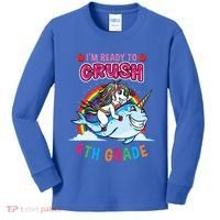 Im Ready To Crush 4Th Grade Unicorn Back To School Gift Kids Long Sleeve Shirt thumb 0
