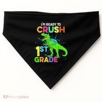 I'm Ready To Crush 1st Grade Dinosaur Back To School USA-Made Doggie Bandana thumb 0