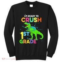 I'm Ready To Crush 1st Grade Dinosaur Back To School Sweatshirt thumb 0