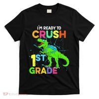 I'm Ready To Crush 1st Grade Dinosaur Back To School T-Shirt thumb 0