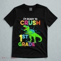 I'm Ready To Crush 1st Grade Dinosaur Back To School T-Shirt thumb 5