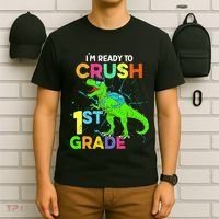 I'm Ready To Crush 1st Grade Dinosaur Back To School T-Shirt thumb 6