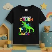 I'm Ready To Crush 1st Grade Dinosaur Back To School Toddler T-Shirt thumb 3