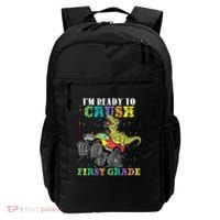 Im Ready To Crush First Grade Monster Truck Dinosaur Backpack thumb 0