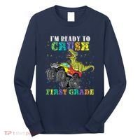 Im Ready To Crush First Grade Monster Truck Dinosaur Long Sleeve Shirt thumb 0
