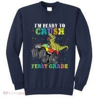 Im Ready To Crush First Grade Monster Truck Dinosaur Sweatshirt thumb 0