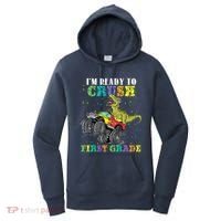 Im Ready To Crush First Grade Monster Truck Dinosaur Women's Hoodie thumb 0