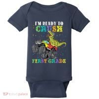 Im Ready To Crush First Grade Monster Truck Dinosaur Baby Bodysuit thumb 0