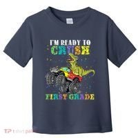 Im Ready To Crush First Grade Monster Truck Dinosaur Toddler T-Shirt thumb 0