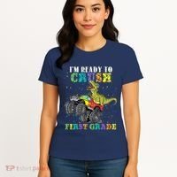 Im Ready To Crush First Grade Monster Truck Dinosaur Women's T-Shirt thumb 4
