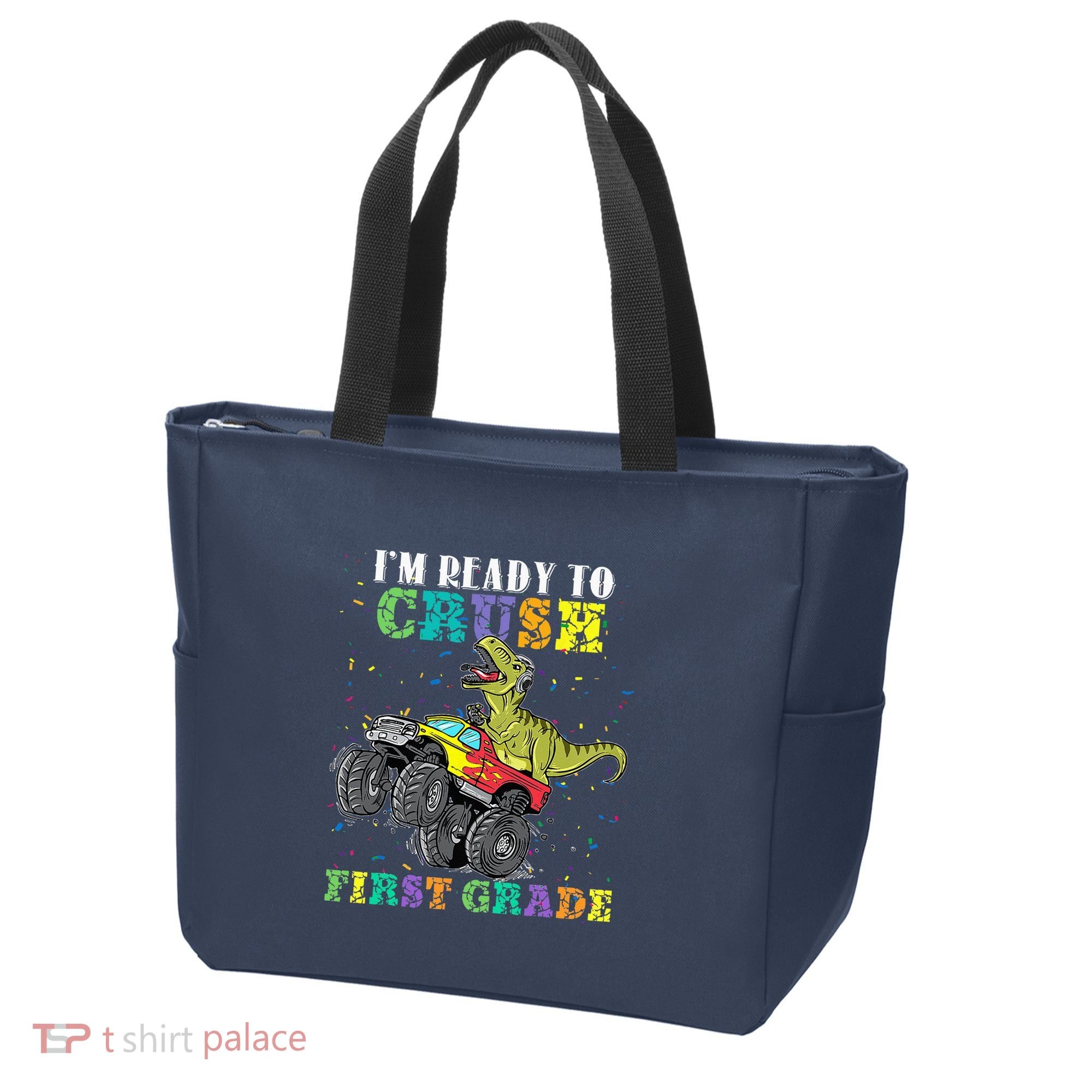 Im Ready To Crush First Grade Monster Truck Dinosaur Tote Bag