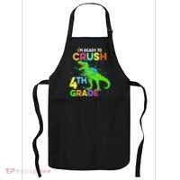 I'm Ready To Crush 4th Grade Dinosaur Back To School Apron thumb 0