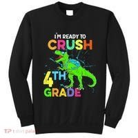I'm Ready To Crush 4th Grade Dinosaur Back To School Sweatshirt thumb 0