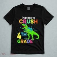 I'm Ready To Crush 4th Grade Dinosaur Back To School T-Shirt thumb 5