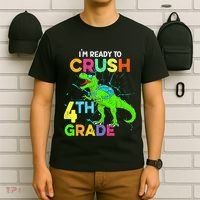 I'm Ready To Crush 4th Grade Dinosaur Back To School T-Shirt thumb 6