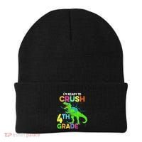 I'm Ready To Crush 4th Grade Dinosaur Back To School Beanie thumb 0