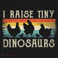 I Raise Tiny Dinosaurs Retro 70s Chicken Silhouette Hoodie thumb 2