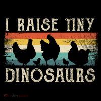 I Raise Tiny Dinosaurs Retro 70s Chicken Silhouette Ornament thumb 1