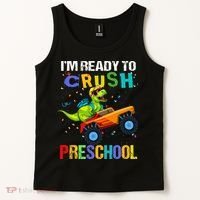 I'm Ready To Crush Preschool Dinosaur First Day of PreK Tank Top thumb 2