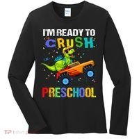 I'm Ready To Crush Preschool Dinosaur First Day of PreK Women's Long Sleeve Shirt thumb 0