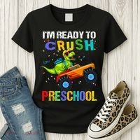 I'm Ready To Crush Preschool Dinosaur First Day of PreK Women's T-Shirt thumb 3