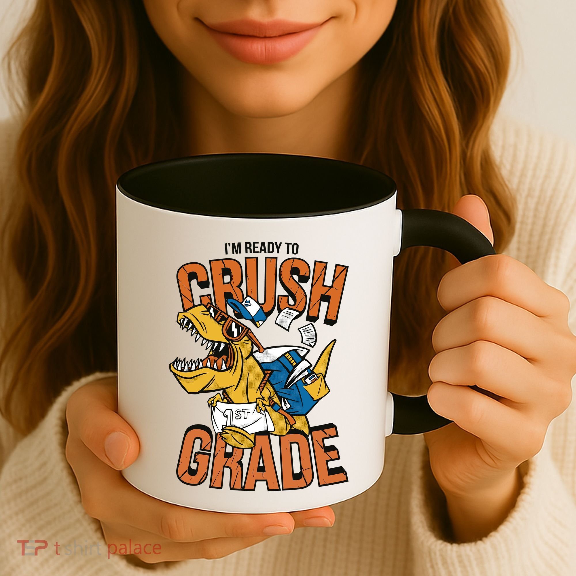I'm Ready To Crush 1st Grade Dinosaur Coffee Mug