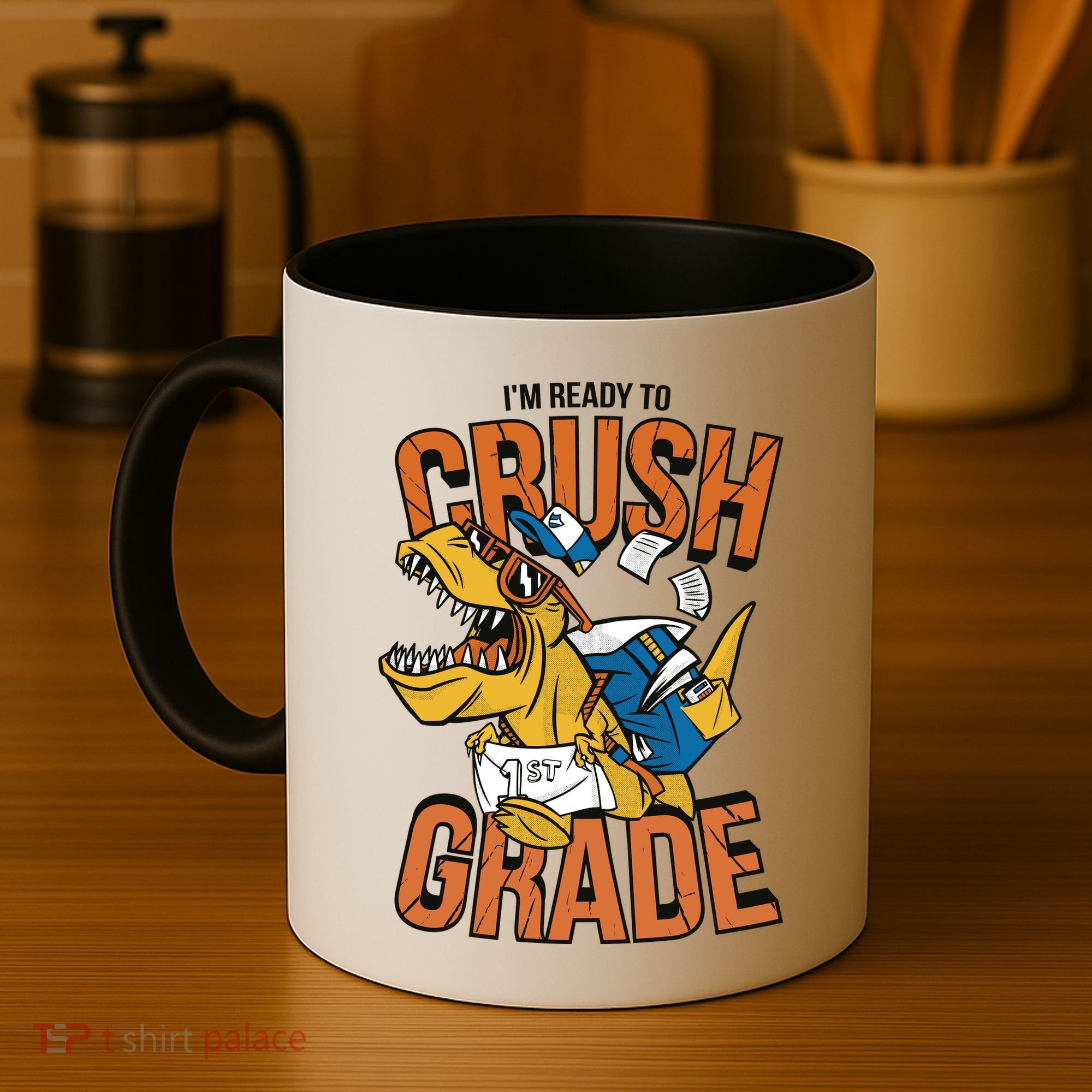 I'm Ready To Crush 1st Grade Dinosaur Coffee Mug