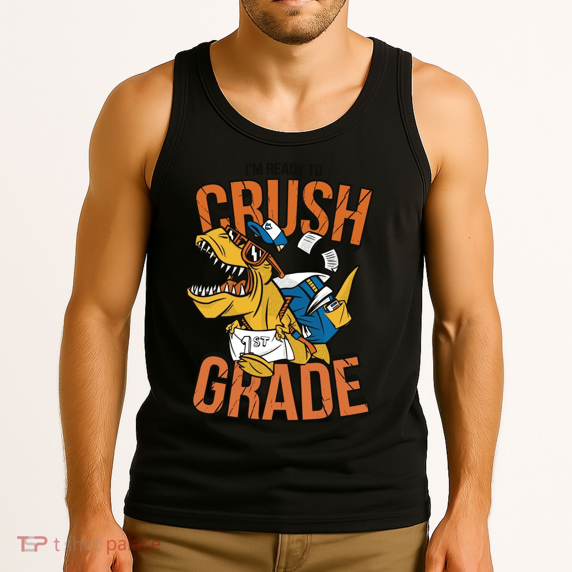 I'm Ready To Crush 1st Grade Dinosaur Tank Top