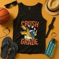I'm Ready To Crush 1st Grade Dinosaur Tank Top thumb 4