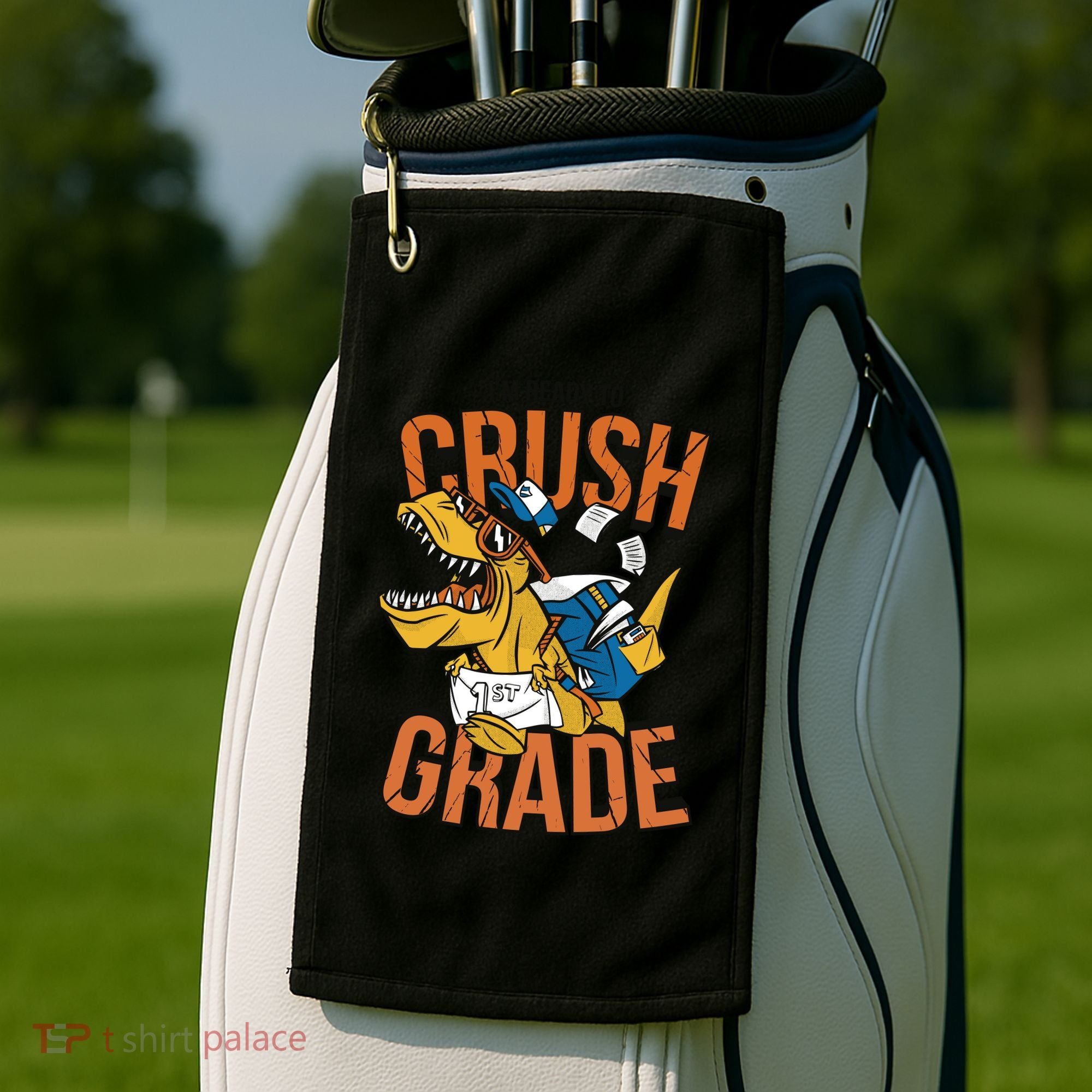 I'm Ready To Crush 1st Grade Dinosaur Golf Towel