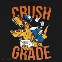 I'm Ready To Crush 1st Grade Dinosaur Women's Long Sleeve Shirt thumb 2