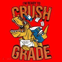 I'm Ready To Crush 1st Grade Dinosaur Santa Hat thumb 1