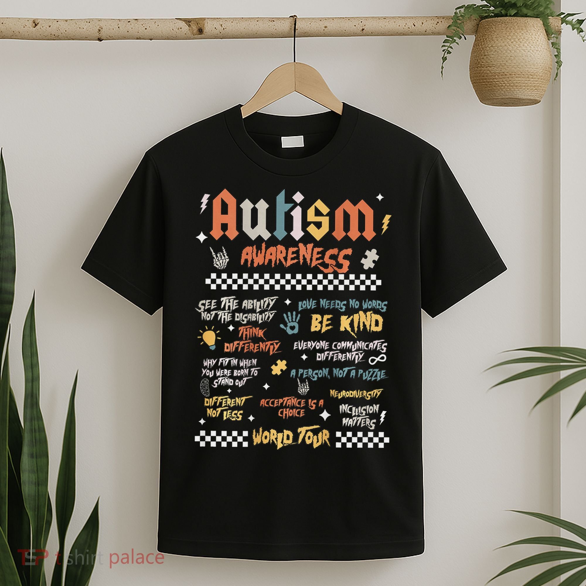 I Rock The Spectrum Autism World Autism Awareness T-Shirt