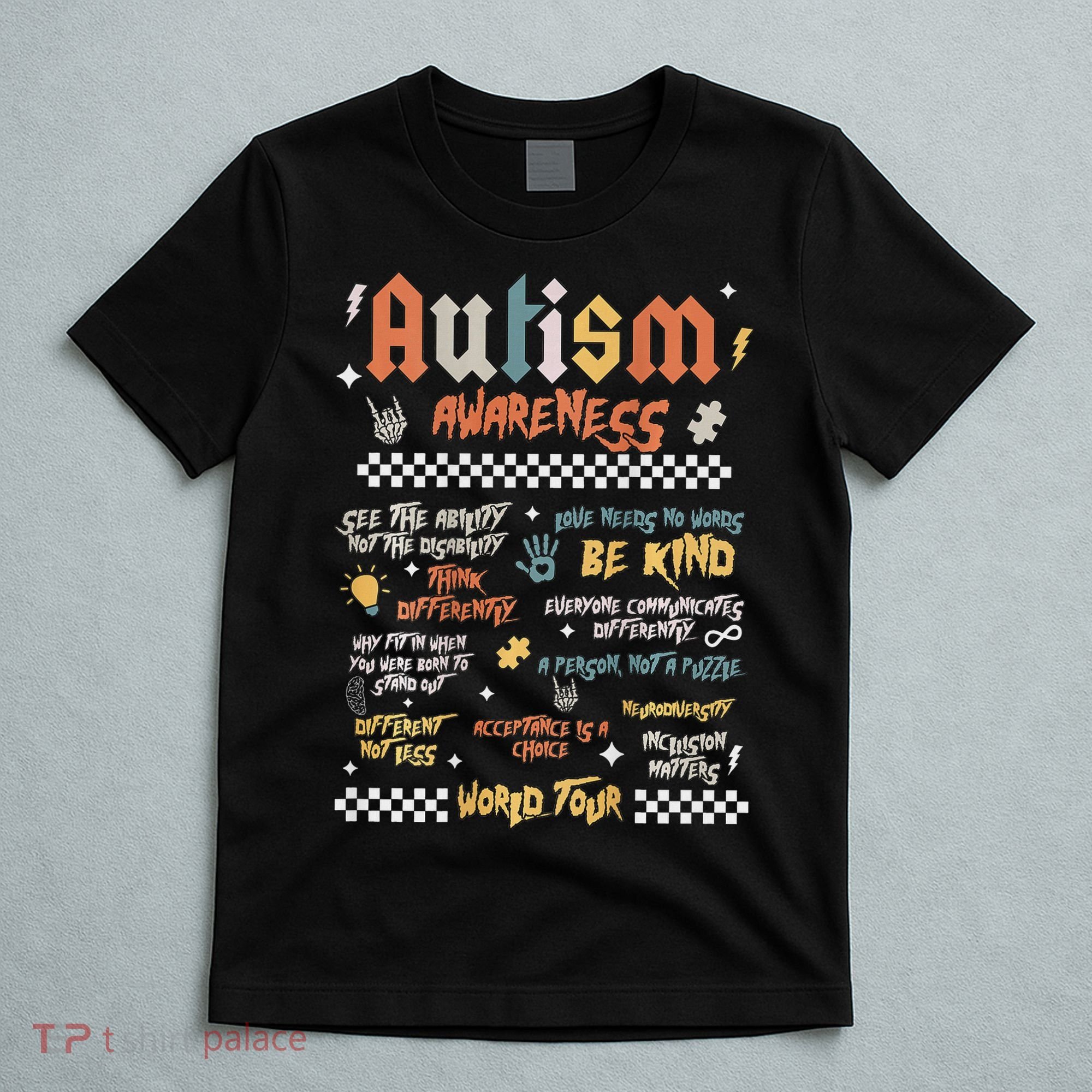 I Rock The Spectrum Autism World Autism Awareness T-Shirt