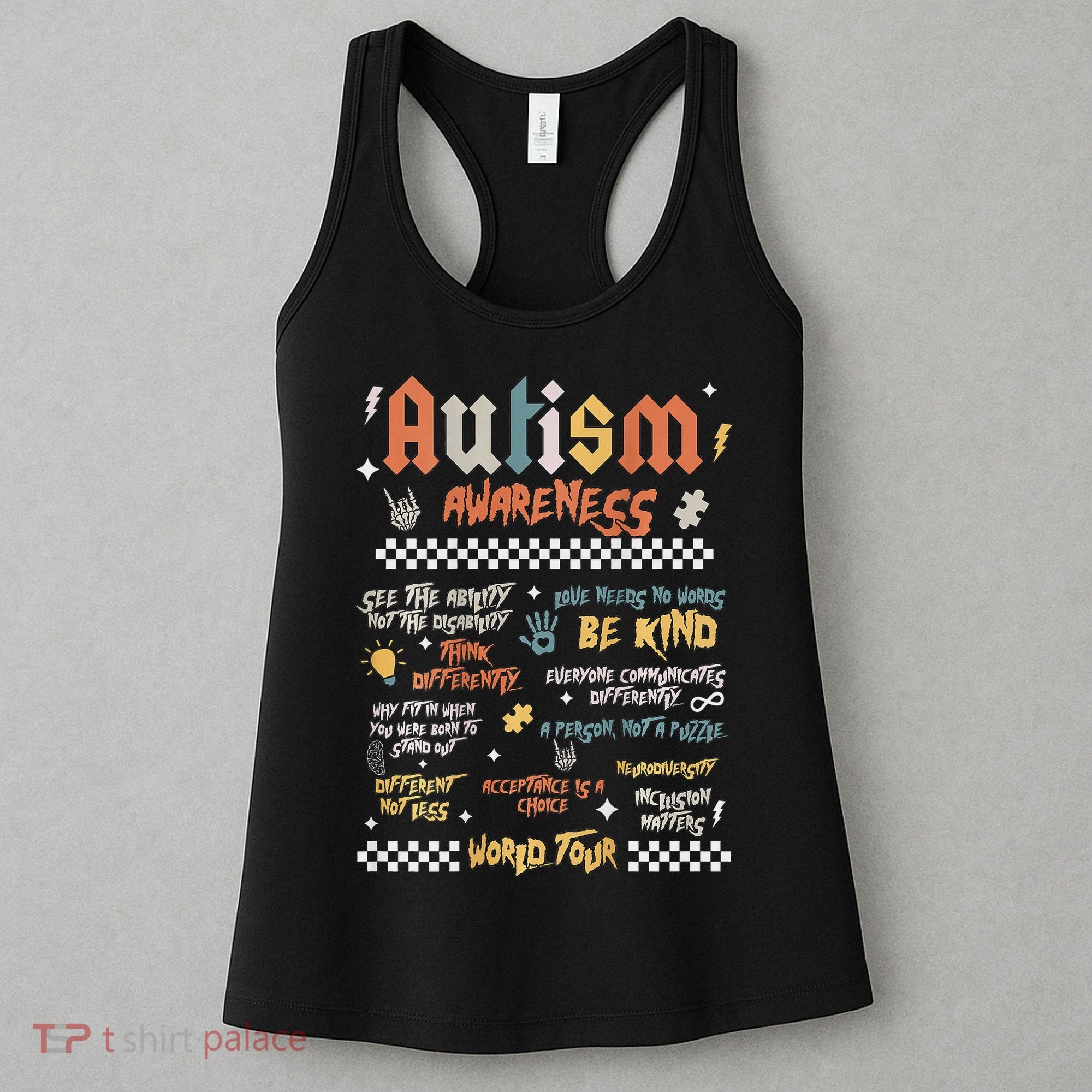 I Rock The Spectrum Autism World Autism Awareness Women's Tank Top
