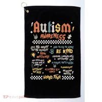I Rock The Spectrum Autism World Autism Awareness Golf Towel thumb 0