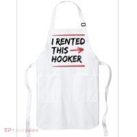 I Rented This Hooker Offensive Funny Apron thumb 0