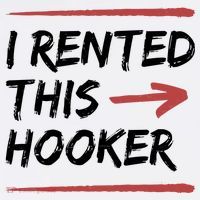 I Rented This Hooker Offensive Funny Beanie thumb 2