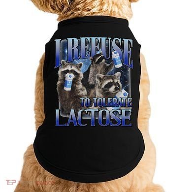 I Refuse To Tolerate Lactose Racoon Meme Lactose Intolerant Doggie Tank