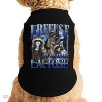 I Refuse To Tolerate Lactose Racoon Meme Lactose Intolerant Doggie Tank thumb 0