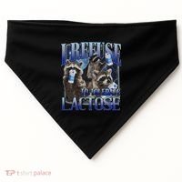 I Refuse To Tolerate Lactose Racoon Meme Lactose Intolerant USA-Made Doggie Bandana thumb 0