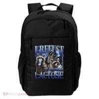 I Refuse To Tolerate Lactose Racoon Meme Lactose Intolerant Backpack thumb 0