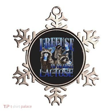 I Refuse To Tolerate Lactose Racoon Meme Lactose Intolerant Ornament