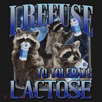 I Refuse To Tolerate Lactose Racoon Meme Lactose Intolerant Baby Bodysuit thumb 2