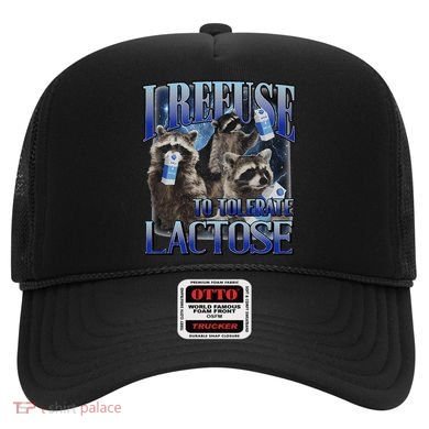 I Refuse To Tolerate Lactose Racoon Meme Lactose Intolerant Hat