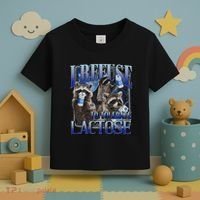 I Refuse To Tolerate Lactose Racoon Meme Lactose Intolerant Toddler T-Shirt thumb 3
