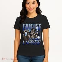 I Refuse To Tolerate Lactose Racoon Meme Lactose Intolerant Women's T-Shirt thumb 4