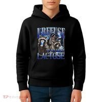 I Refuse To Tolerate Lactose Racoon Meme Lactose Intolerant Kids Hoodie thumb 4