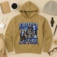 I Refuse To Tolerate Lactose Racoon Meme Lactose Intolerant Hoodie thumb 3